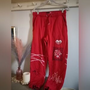 Valentine Red Rue21 Graphic Sweatpants Jogger